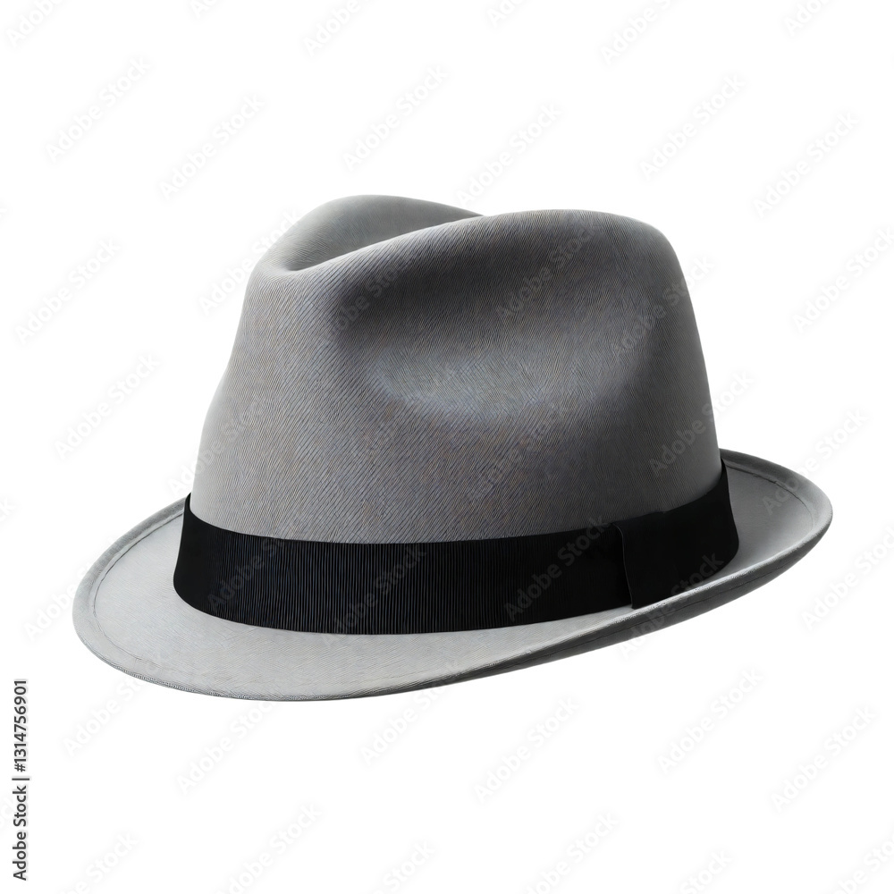 A mockup of a fedora hat isolated on transparent background A mockup of a fedora hat isolated on transparent background