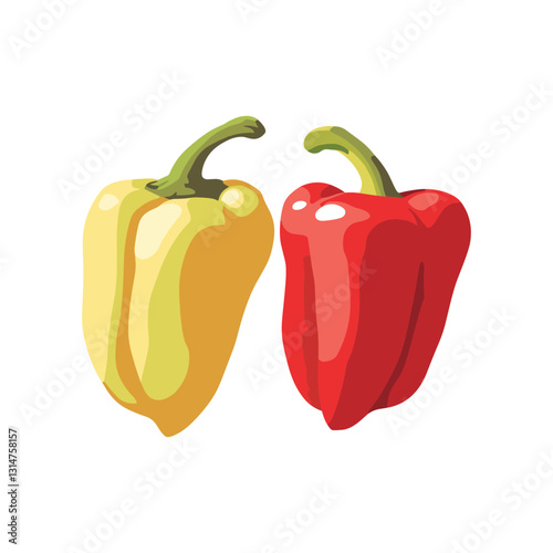 vector illustration of red pepper