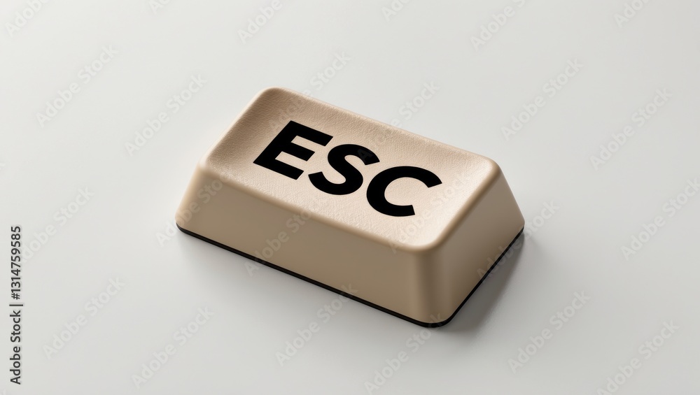 Button labeled ESC from a computer keyboard Button labeled ESC from a computer keyboard