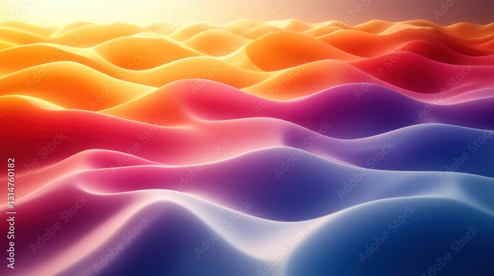 Obraz premium Abstract colorful undulating waves