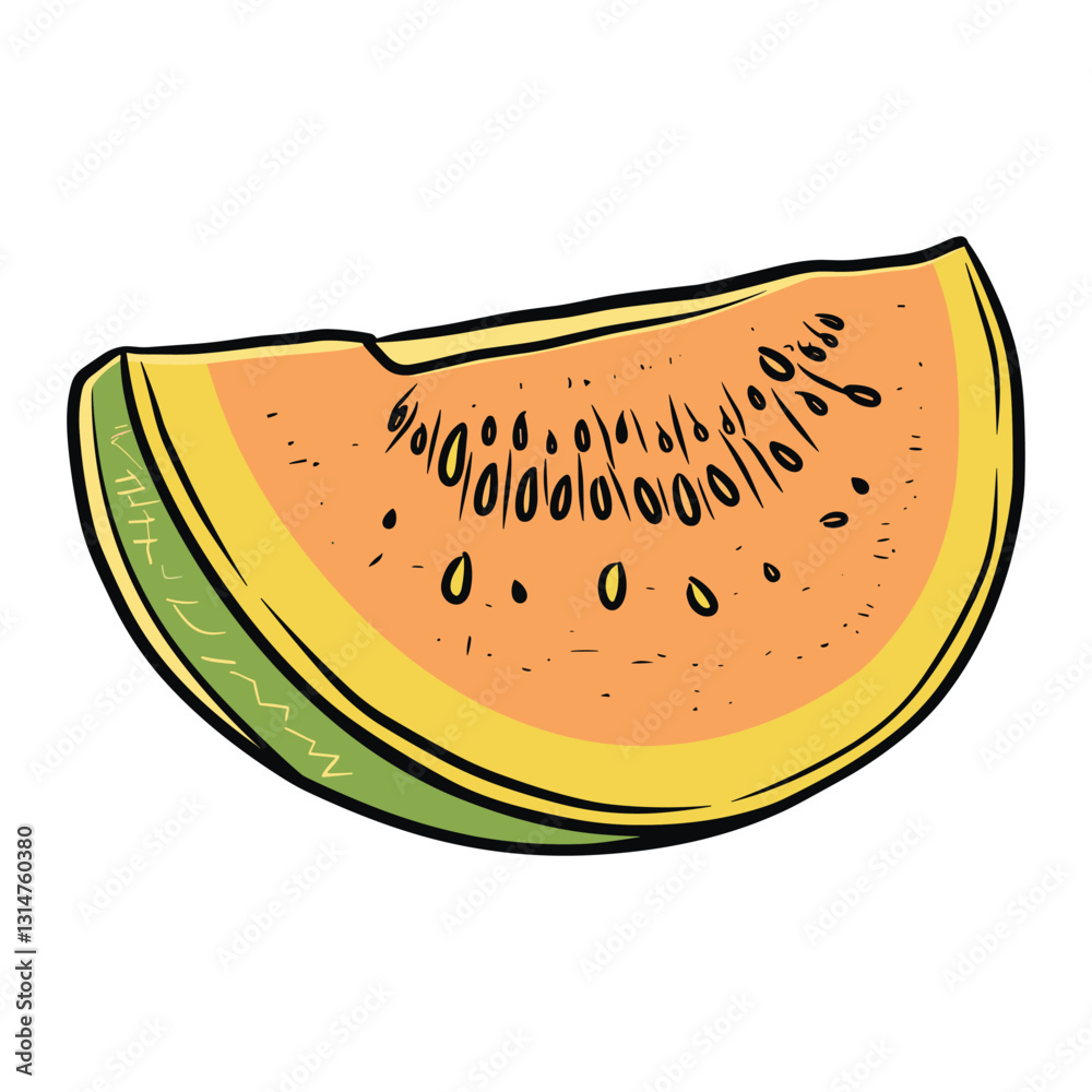 vector illustration of a melon vector illustration of a melon