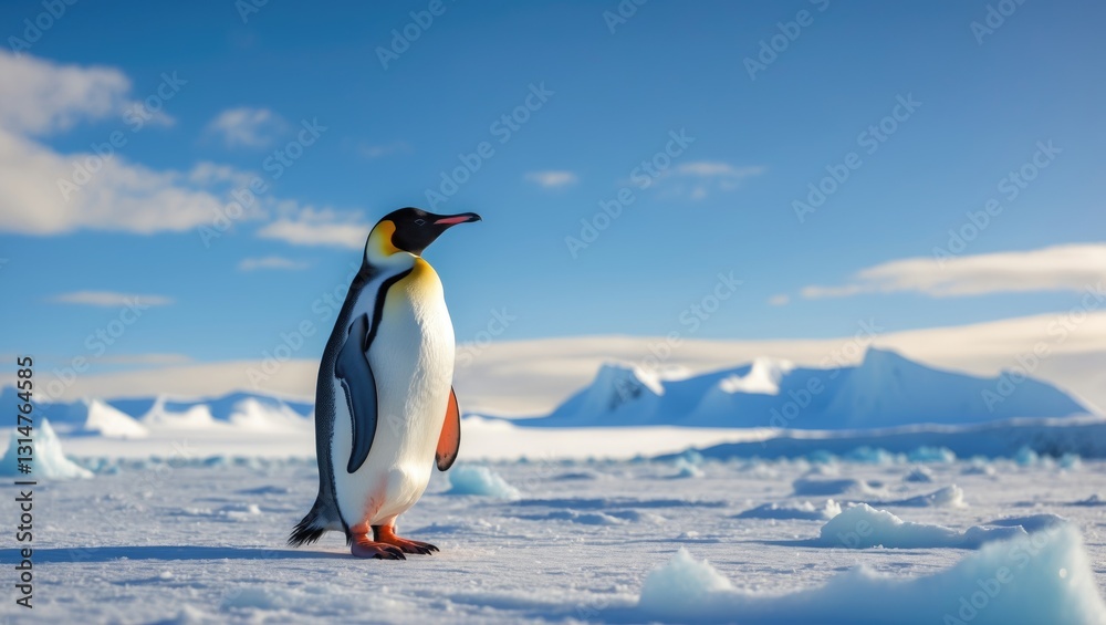 Fototapeta premium Emperor Penguin colony located at Snow Hill.