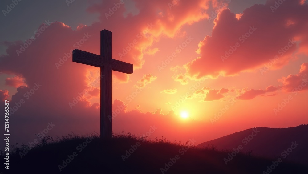 Easter theme The Cross emblem of faith Easter theme The Cross emblem of faith