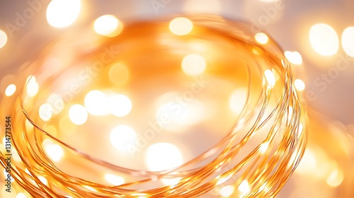 there is a close up of a string of lights on a table