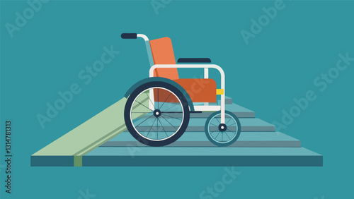 A specialized vehicle with a wheelchair ramp and hand controls providing independence and transportation for seniors with limited mobility.. Vector illustration