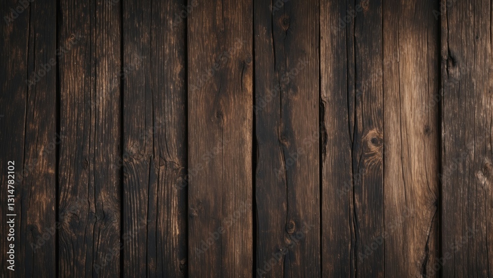 Naklejka premium Old brown rustic dark grunge wooden texture - wood background header.