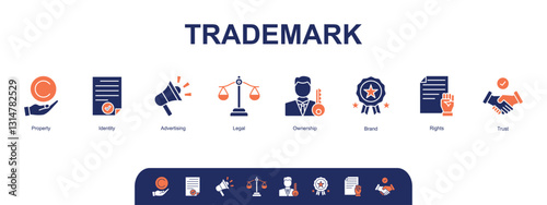 trademark banner web icon vector illustration concept
