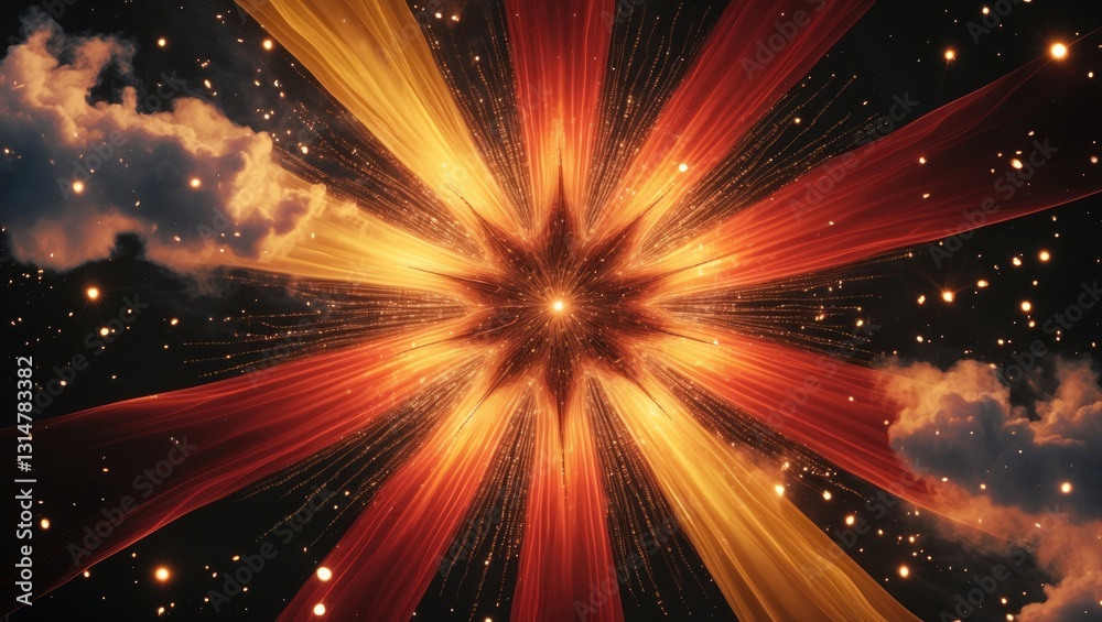Fototapeta premium Flare Background in Orange