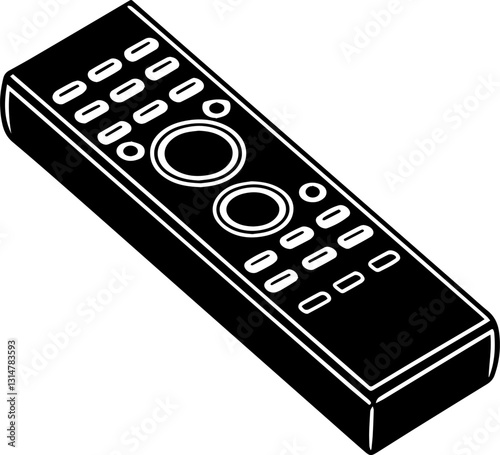 remote control silhouette vector illustration for electronics