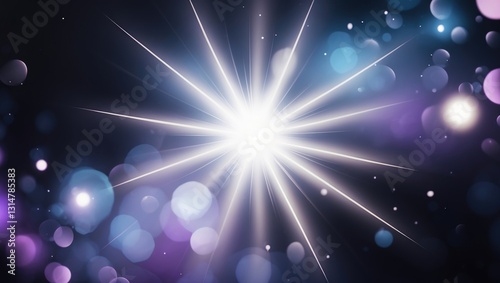 Bokeh background in a natural setting. Defocused backdrop featuring sunlight. Abstract backdrop showcasing sun rays and bokeh effect.