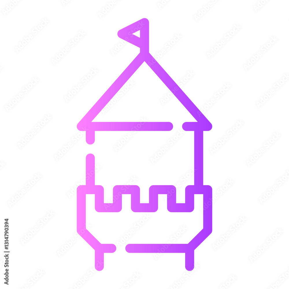 Obraz premium tower gradient icon