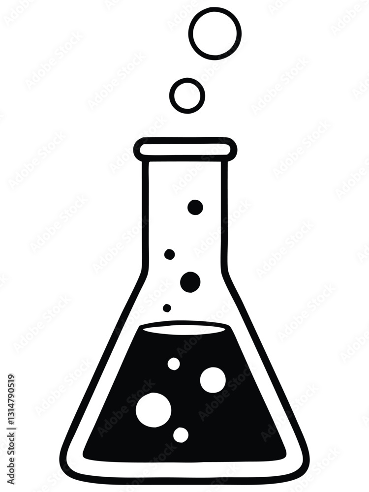 Laboratory Reaction Setup with black Chemical Solution and Glass Apparatus Laboratory Reaction Setup with black Chemical Solution and Glass Apparatus