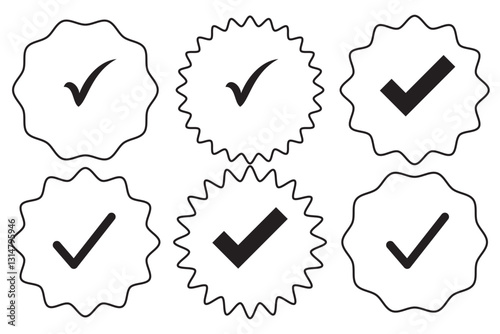 blue tick Instagram, Facebook, Twitter, Tiktok, Telegram, Whatsapp, Viber, Youtube, set verified profile badges. Check mark verified account icons. Account verification icon. Guaranteed safety pers