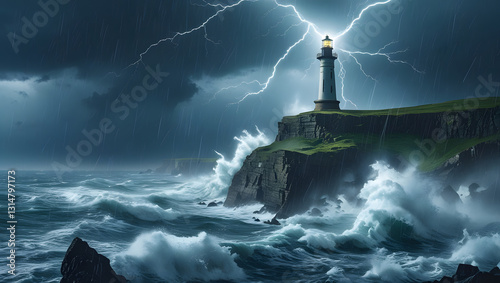 Fototapeta Naklejka Na Ścianę i Meble -  storm over the sea