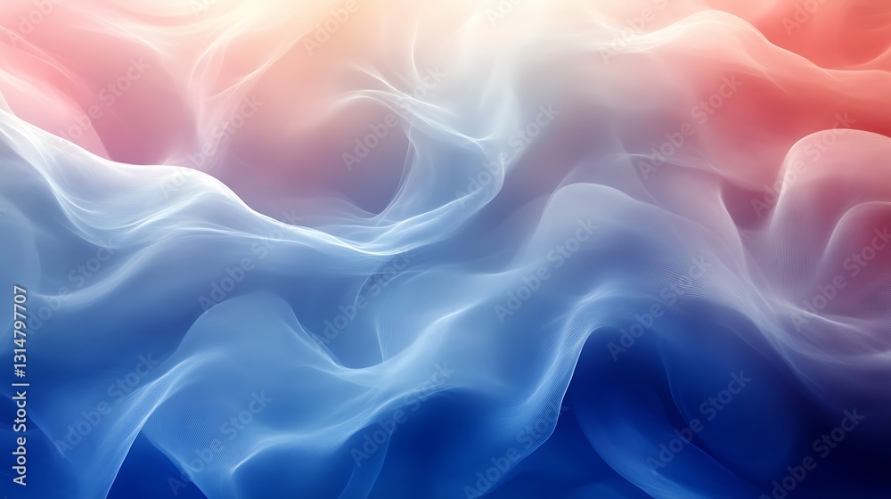Obraz premium Abstract Blue Pink Wave Background Design