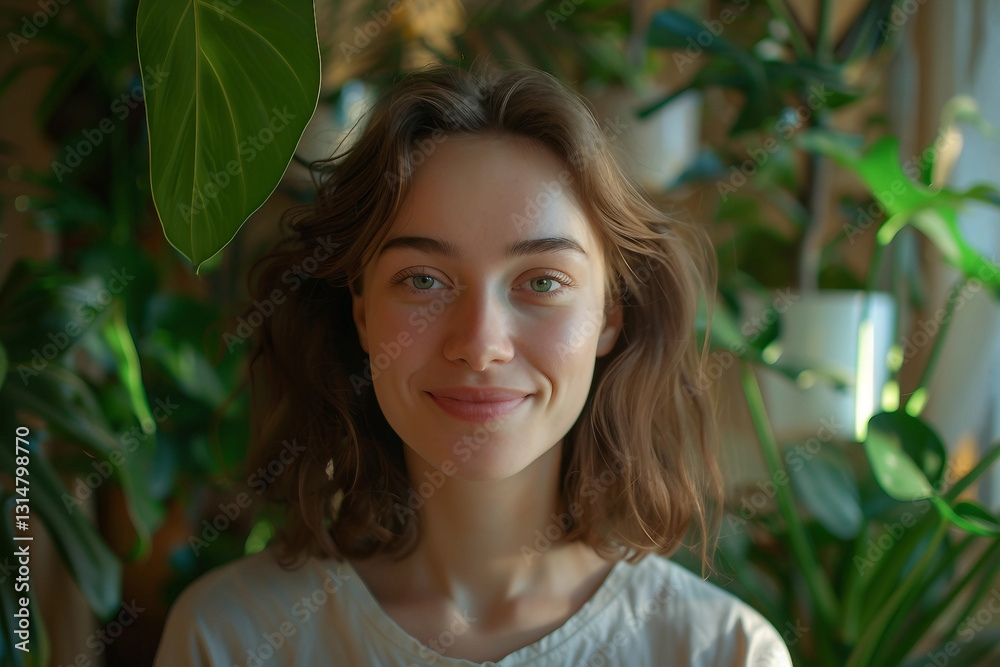 A greenhouse filled with lush green plants generative AI A greenhouse filled with lush green plants generative AI