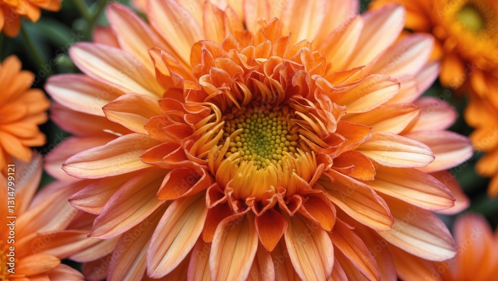 Close-up macro banner of an orange calendula flower. Flower, closeup macro. Close-up macro banner of an orange calendula flower. Flower, closeup macro.