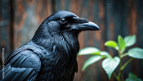 A composed and well-mannered crow.