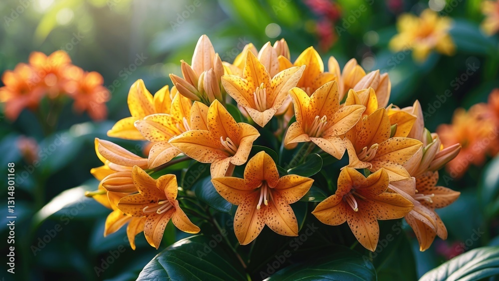 A stunning image of alstroemeria flower captured in botanical garden. A stunning image of alstroemeria flower captured in botanical garden.