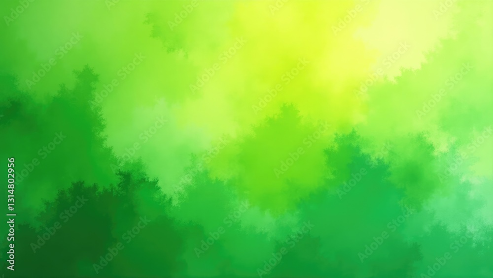 Fototapeta premium Bright yellow-green abstract watercolor pattern. Colorful artistic backdrop for design. Daub, stain, splash, mix, water, paint, liquid. Grunge. Vivid shades.