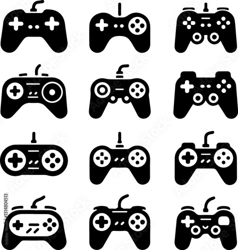 Game joystick vector. Gamepad new generation of console