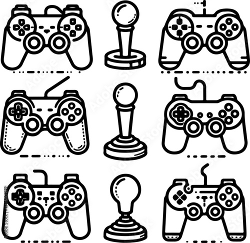 Game joystick vector. Gamepad new generation of console