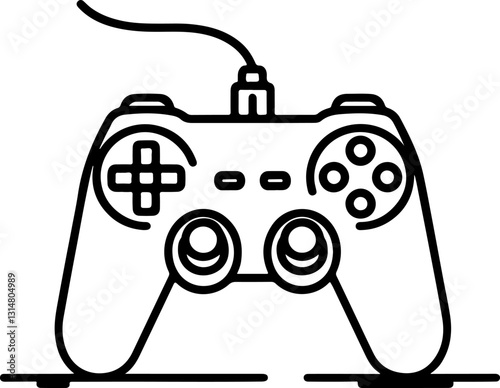 Game joystick vector. Gamepad new generation of console