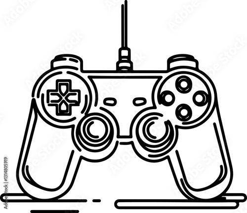 Game joystick vector. Gamepad new generation of console
