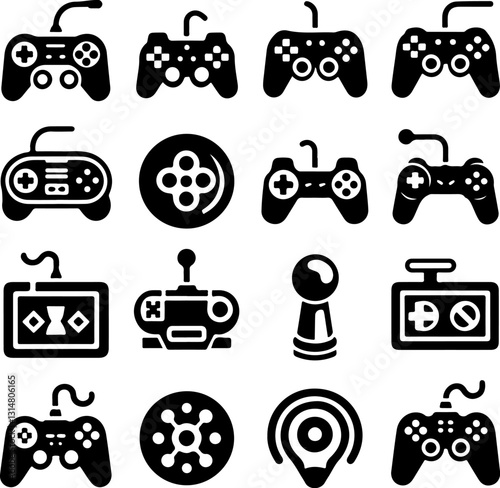 Game joystick vector. Gamepad new generation of console