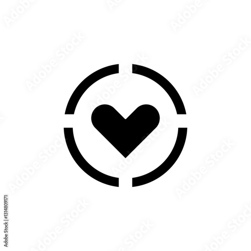 Love Target glyph icon