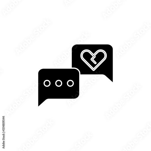 Breakup Message glyph icon