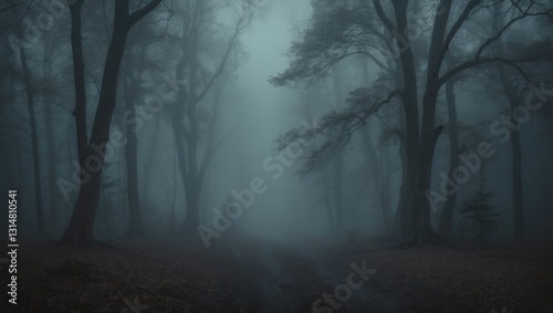 Fototapeta Naklejka Na Ścianę i Meble -  dark forest mist