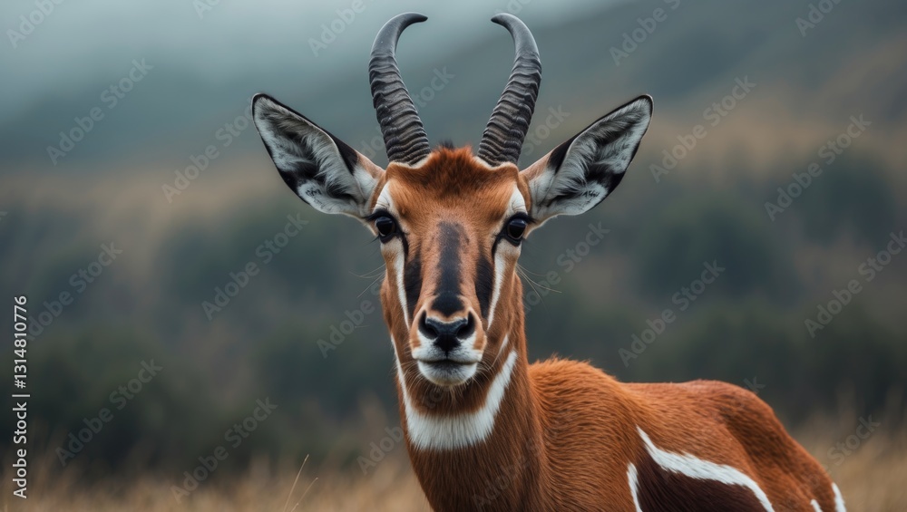 Fototapeta premium Portrait of a male antelope.