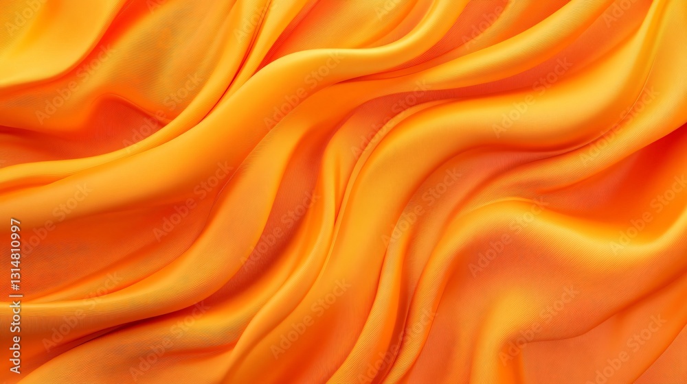 Fototapeta premium Vibrant orange polyester fabric texture