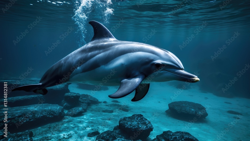 Obraz premium Underwater dolphin