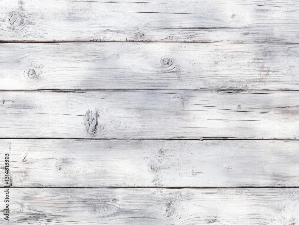 Naklejka premium White Washed Wooden Plank Texture: A Rustic and Elegant Background