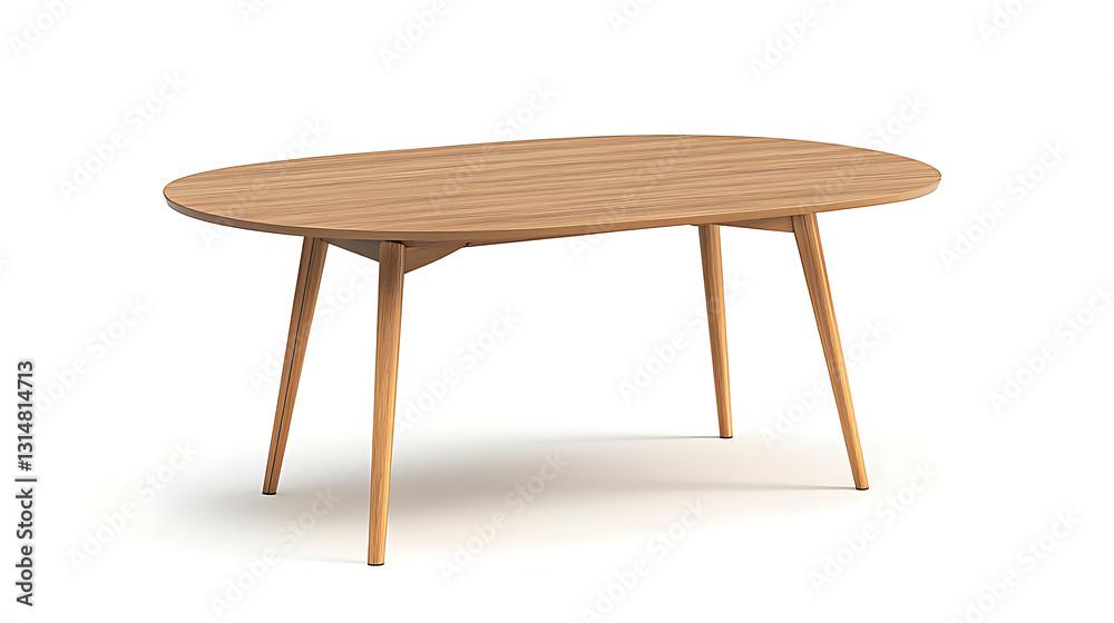A wooden table with a brown top and legs A wooden table with a brown top and legs