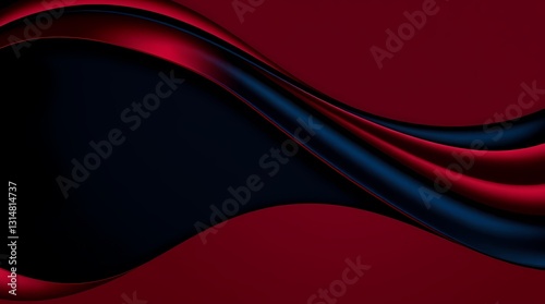 Abstract Red and Blue Fabric Waves: A captivating abstract composition featuring flowing waves of deep red and blue fabric, creating a sense of movement and elegance.