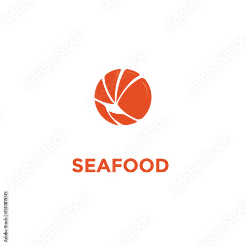 Fish and shrimp logo in line style, seafood logo, restaurant icons