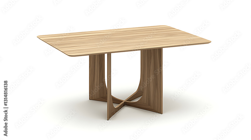 A wooden table with a cross shape design A wooden table with a cross shape design