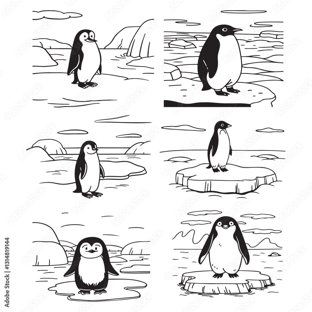 Obraz premium Cute penguin on the beach