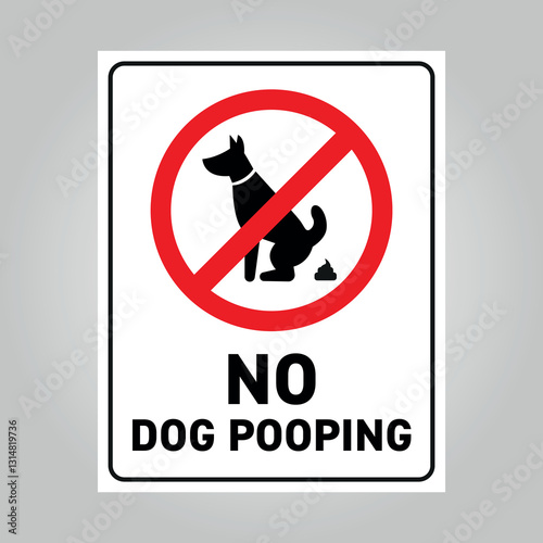 no dog pooping sign