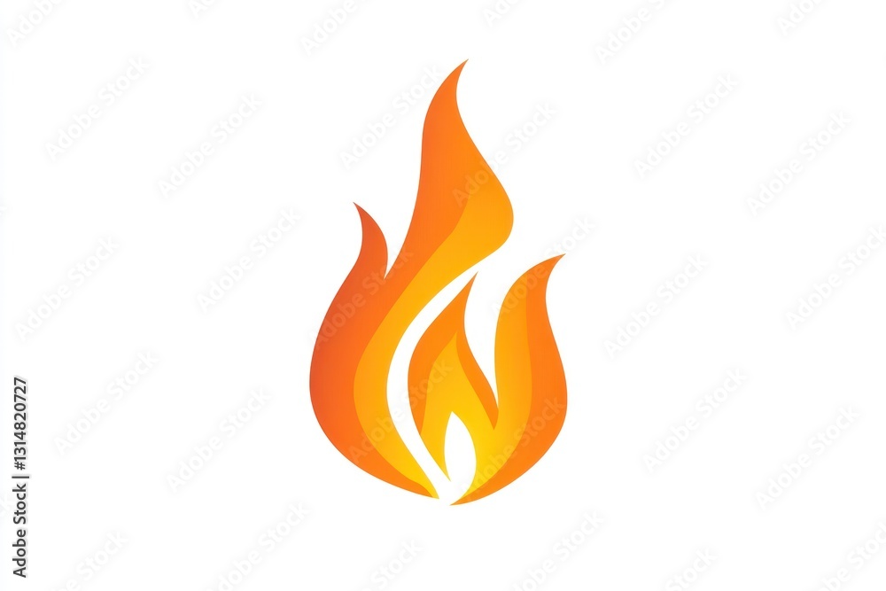 Abstract orange and yellow flame illustration. Abstract orange and yellow flame illustration.