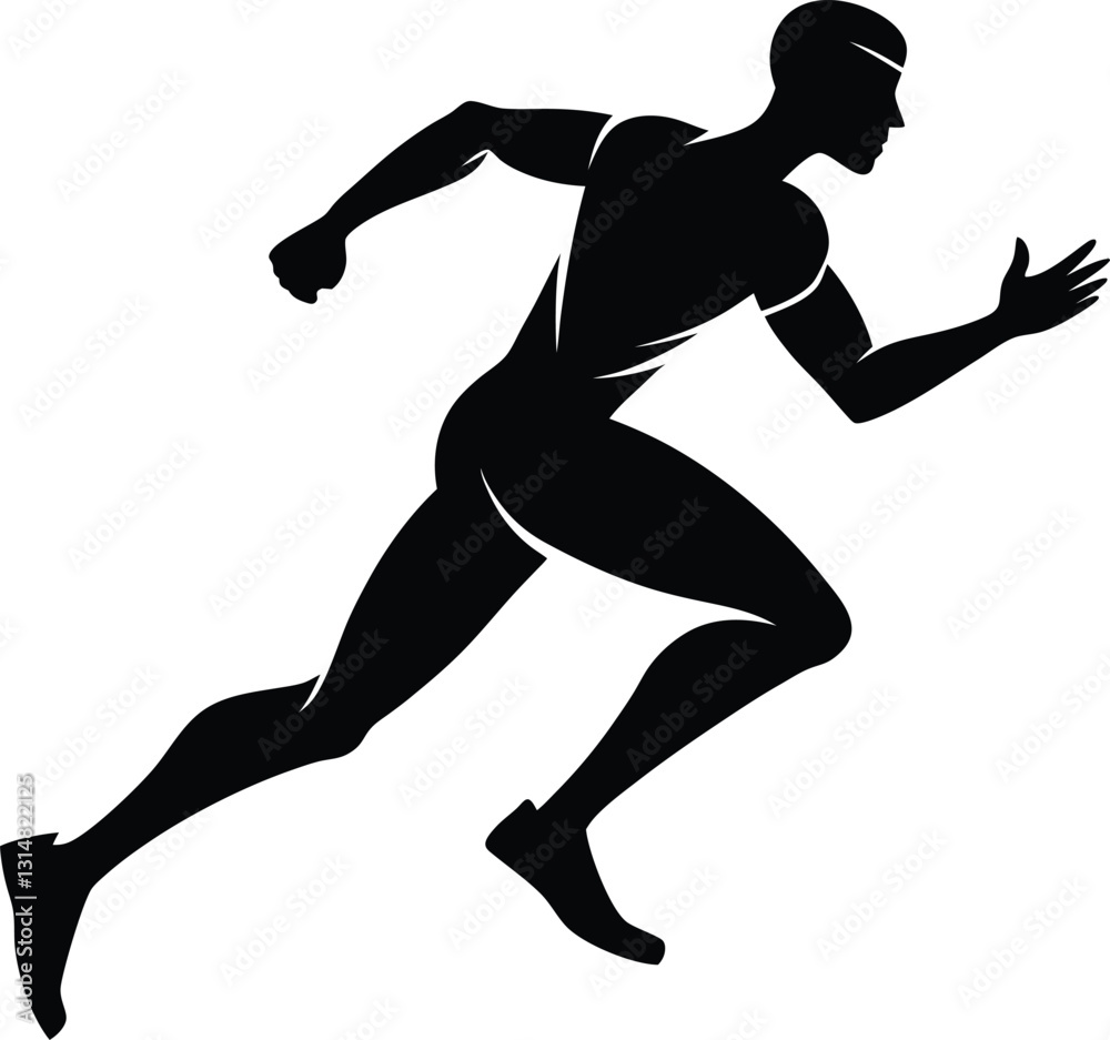 Running Men Silhouette Vector File Running Men Silhouette Vector File