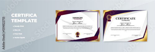 Elegant A4 certificate template design