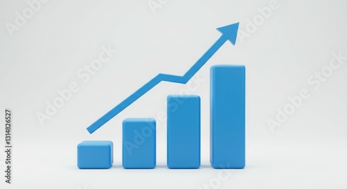 Positive growth trend shown in a 3D bar chart graphic. Free Download Positive growth trend shown in a 3D bar chart graphic. - GFXLoad