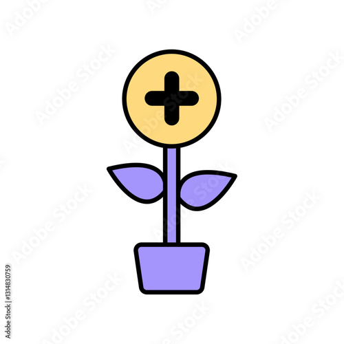 Icon a natural medicine, isolated against a clean background.