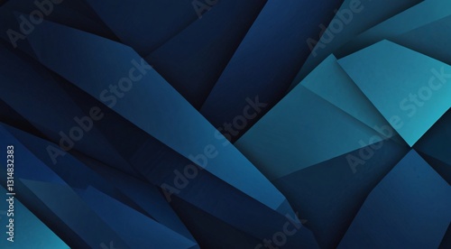 Minimal blue geometric background. Modern shiny blue gradient 