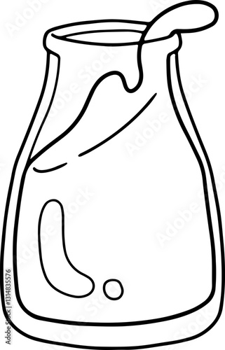 milk bottle doodle