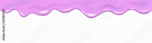 Purple glaze, syrup, cream, sauce or paint drip.